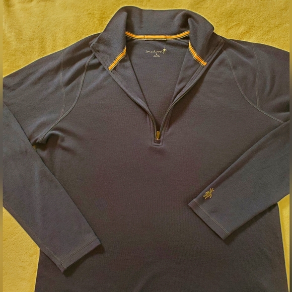Smartwool 1/4 Zip Pullover. Navy Size Large - Picture 1 of 8